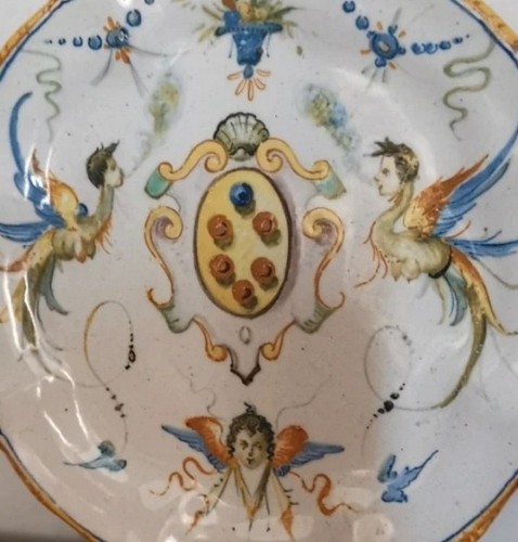 Antique maiolica plate - antique,
