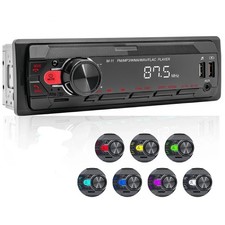 Single 1 Din Car Stereo Radio Bluetooth MP3 Player In-dash Head Unit FM/USB/AUX