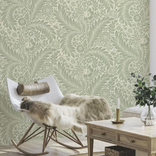 Florence leaf floral - leaf, wallpaper