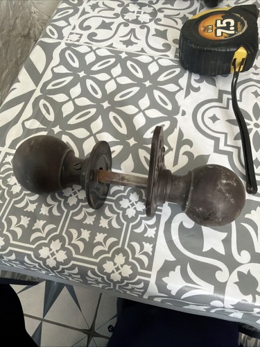 Pair victorian wood - pair, ball