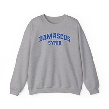 Damascus Syria Sweatshirt Gifts Crew Neck Shirt Long Sleeve Men