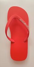 Emporio Armani Red Flip Flops With Armani Logo On Foot Strap Size UK 9.5 BNWT