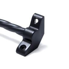 13 X Wrought Iron Stair Rods - 3/8" x 28.5" - Candy Twist - Plain Bracket