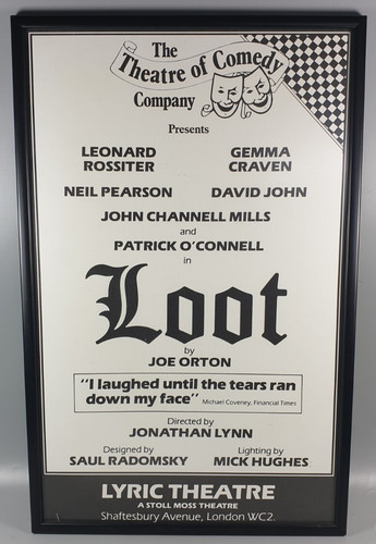 Framed loot original theatre - loot,