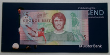 GEORGE BEST - £5 NOTE - 2006 ULSTER BANK - FIVE POUND & WALLET - UNCIRCULATED