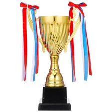 Metal Trophy 9.64 Inch Gold