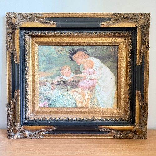 Antique vintage wood - or, gilt