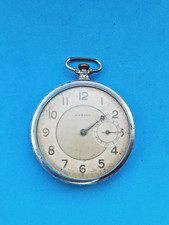 Antique Medana Swiss Gents Pocket Watch 1900-1920 Chromium Plated Nickel WORKING