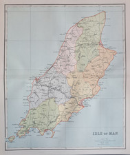 Antique 1895 Map - Isle of Man