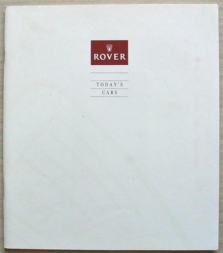 Rover cars sales brochure - rover, 1991