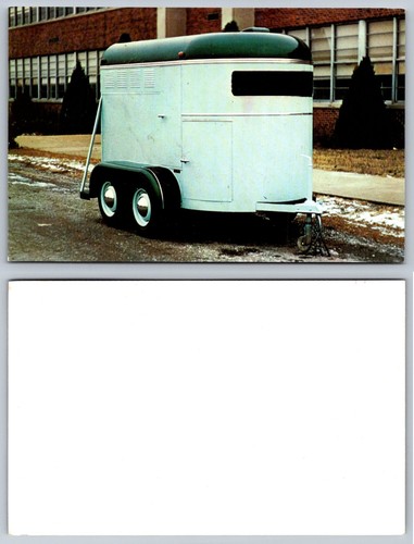 Vintage horse trailer - trailer, postcard