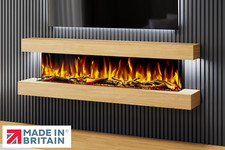 Studio Oak Wall Mounted Electric Fireplace | LED Flame Effect | UK Made