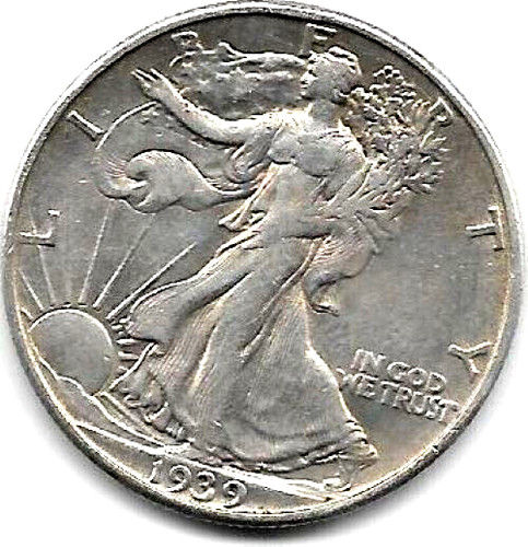 Walking half dollar - half, d