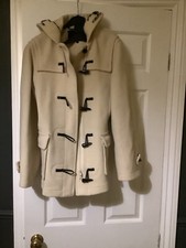 Aquascutum Women's Wool Duffle Jacket in Ivory - Size S