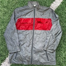 Vintage 90s AC Milan PUMA Football Jacket Training Waterproof Coat Men's Large