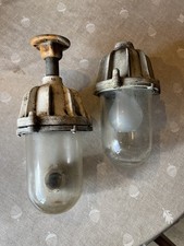 Vintage 1950's   Original Pendant Explosion/Flameproof Ceiling Light/man cave