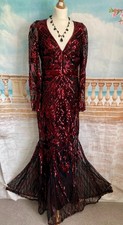 Maxi Evening Dress 8 10 Black