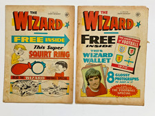 The Wizard comic #2 and #4, 2 Feb & 4 Mar 1970, free gift issues, VG
