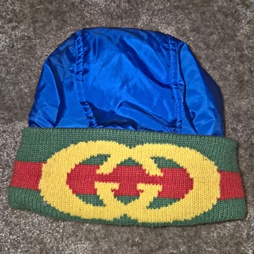Gucci kids blue nylon knit - kids,