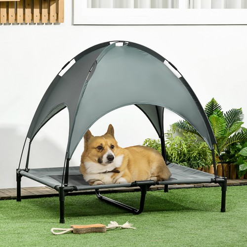 Pawhut 92cm elevated dog - dog, bed