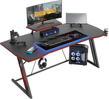 Gaming Desk 100cm PC Computer Desk Home Office Desk Gaming Table Z Shaped Gamer