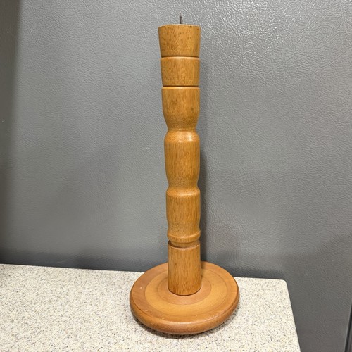 Vtg turned spindle solid - spindle, honey
