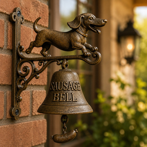 Vintage dachshund bell cast - vintage,