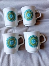 J&G Meakin Aztec Coffee Cups X 4