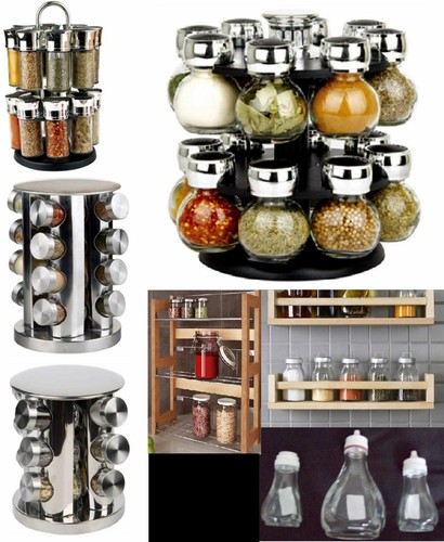 New glass spice herb jar - glass,
