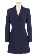 Busy Navy Ladies Long Suit Jacket Blazer