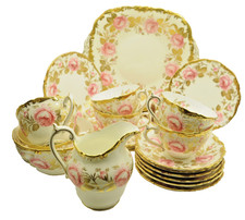 Coalport Tea-Set Pink Cabbage