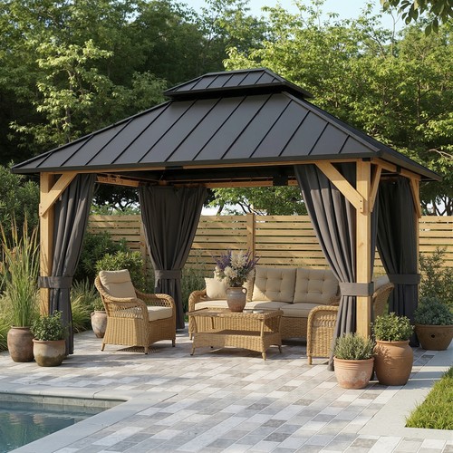 Gunji 3x3 solid wood - gunji, 3x3.6m