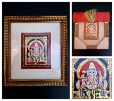 Vintage tanjore ganesha - vintage,