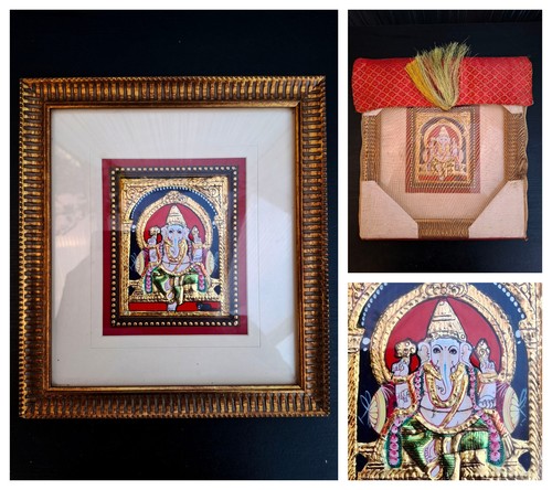 Vintage tanjore ganesha - vintage,
