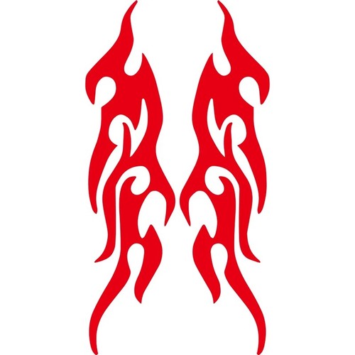 Car decal red flame - red,