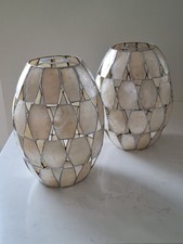 Pair Of Capiz Shell Light