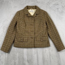 Vintage Tweed Jacket UK 16 Brown Wool Blazer Riding Hunting Countryside Hunt