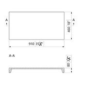 Composite Stone Resin White Wall Mounted Countertops