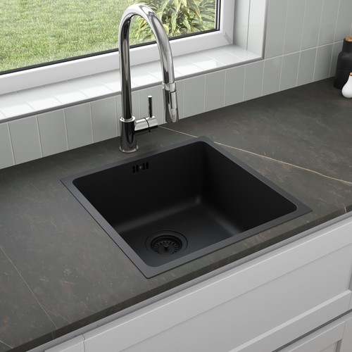 Grey inset kitchen sink - grey,