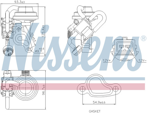Nissens egr valve 98344 - egr,