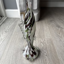 Murano Glass Fish Multi Coloured upright 28cm  - 1960’s? Unusual colours