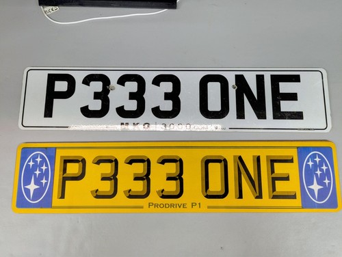 Private number plate for