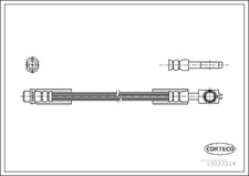 REAR BRAKE HOSE FITS: AUDI