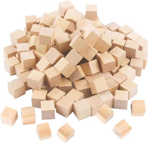 300 pcs small wooden - small, cubes