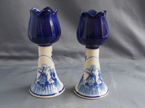 Vintage delft tulip - 2, candle