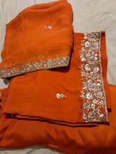 PUNJABI READYMADE ORANGE SILK