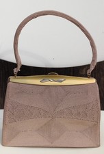 Vintage 1940s or 1950s Cordé  Beige Bag Handbag - Immaculate