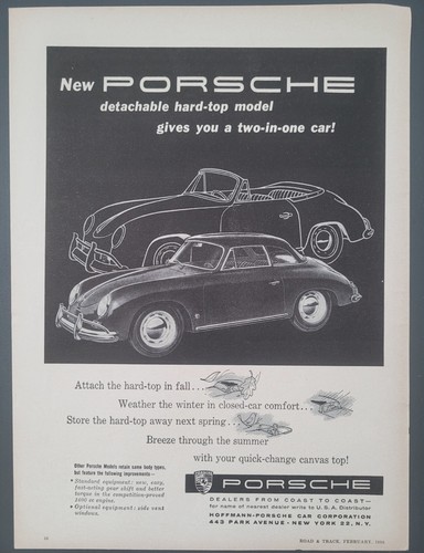 1958 print porsche 356 - 1958,