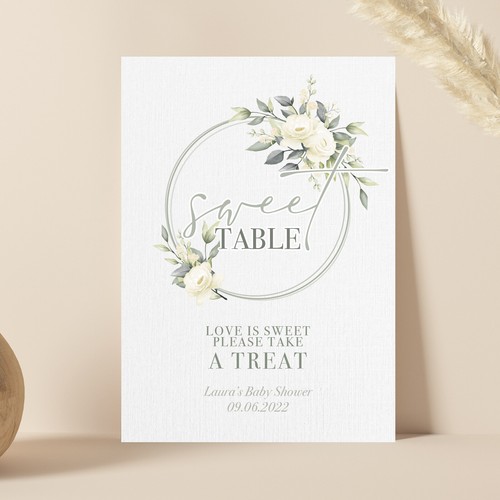 Personalised green floral - floral, love