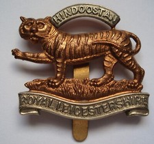 Original Royal Leicestershire Regiment Bi-Metal Cap Badge